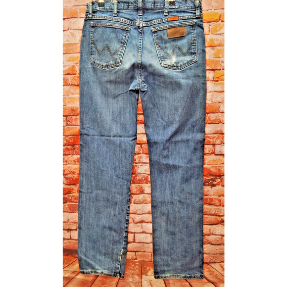 Men's Wrangler FR CAT2 2112 Flame Resistant Work Denim Blue Jeans Size 33 x 34 - Picture 2 of 9